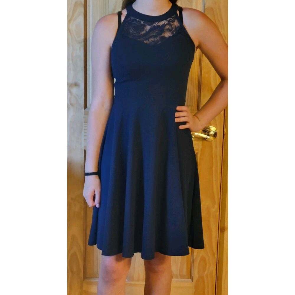 Navy Bbonline dress Women Small Retro Look Cocktail Party Swing Dress